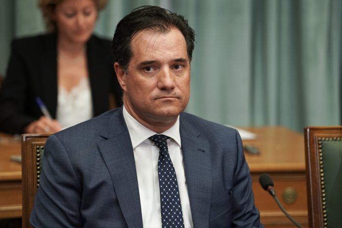 Adonis Georgiadis; Cabinet meeting; Governing Council; Kyriakos Mitsotakis; New Democracy; politician; prime minister; right wing; Άδωνις Γεωργιάδης; Κυβερνητικό Συμβούλιο; Κυριάκος Μητσοτάκης; ΝΔ; Νέα δημοκρατία; βουλή; κοινοβούλιο; πολιτικός; πρωθυπουργός; υπουργικό συμβούλιο;